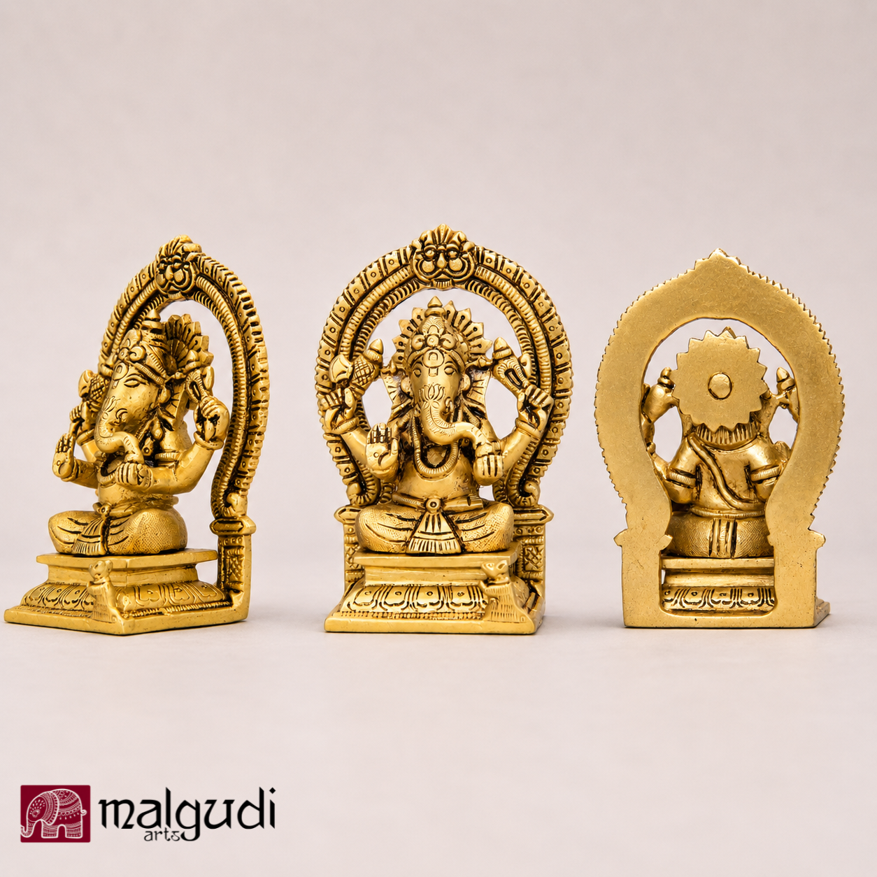 Brass lord ganesha with Arch design