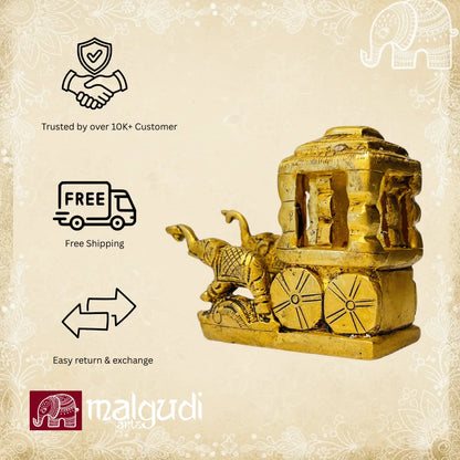 Brass Hampi stone chariot figurine