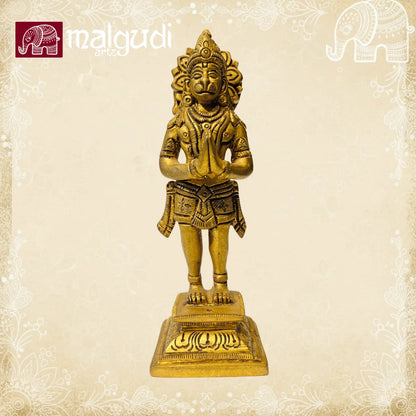 Brass Hanuman standing statue in Anjali Mudra
