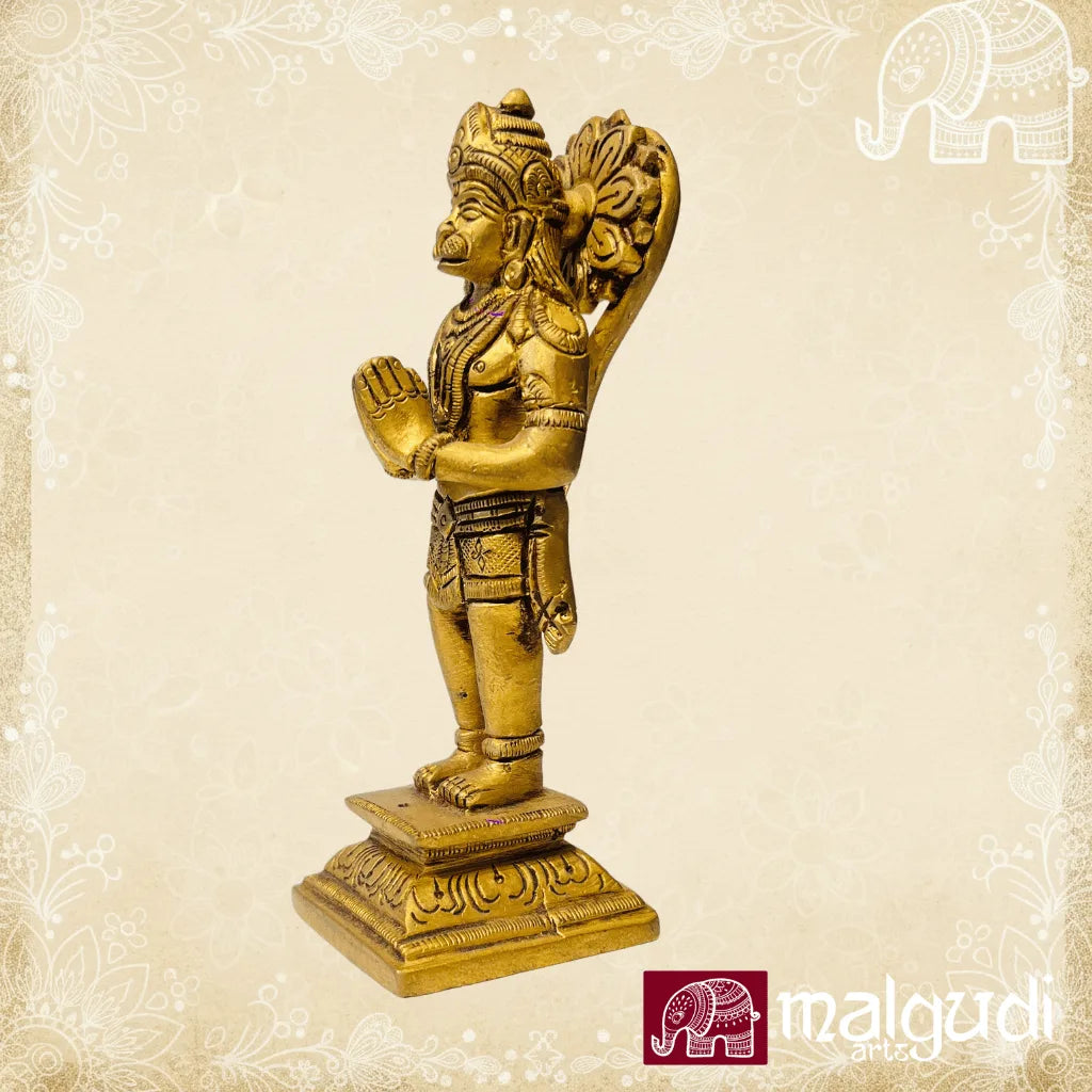 Brass Hanuman standing statue in Anjali Mudra