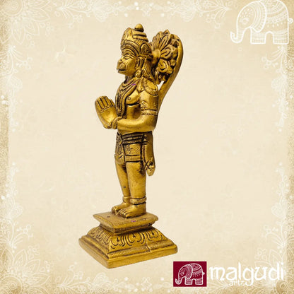 Brass Hanuman standing statue in Anjali Mudra
