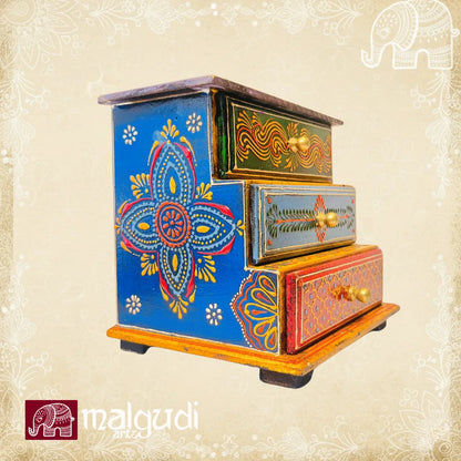 Antique style Wooden drawer, artistic painted
