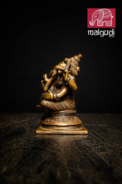Antique Bronze Lakshmi Ganesha