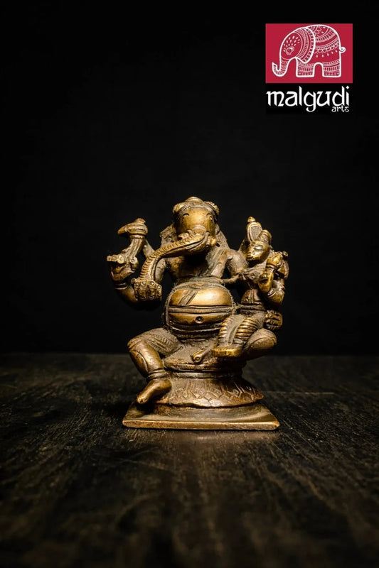 Antique Bronze Lakshmi Ganesha