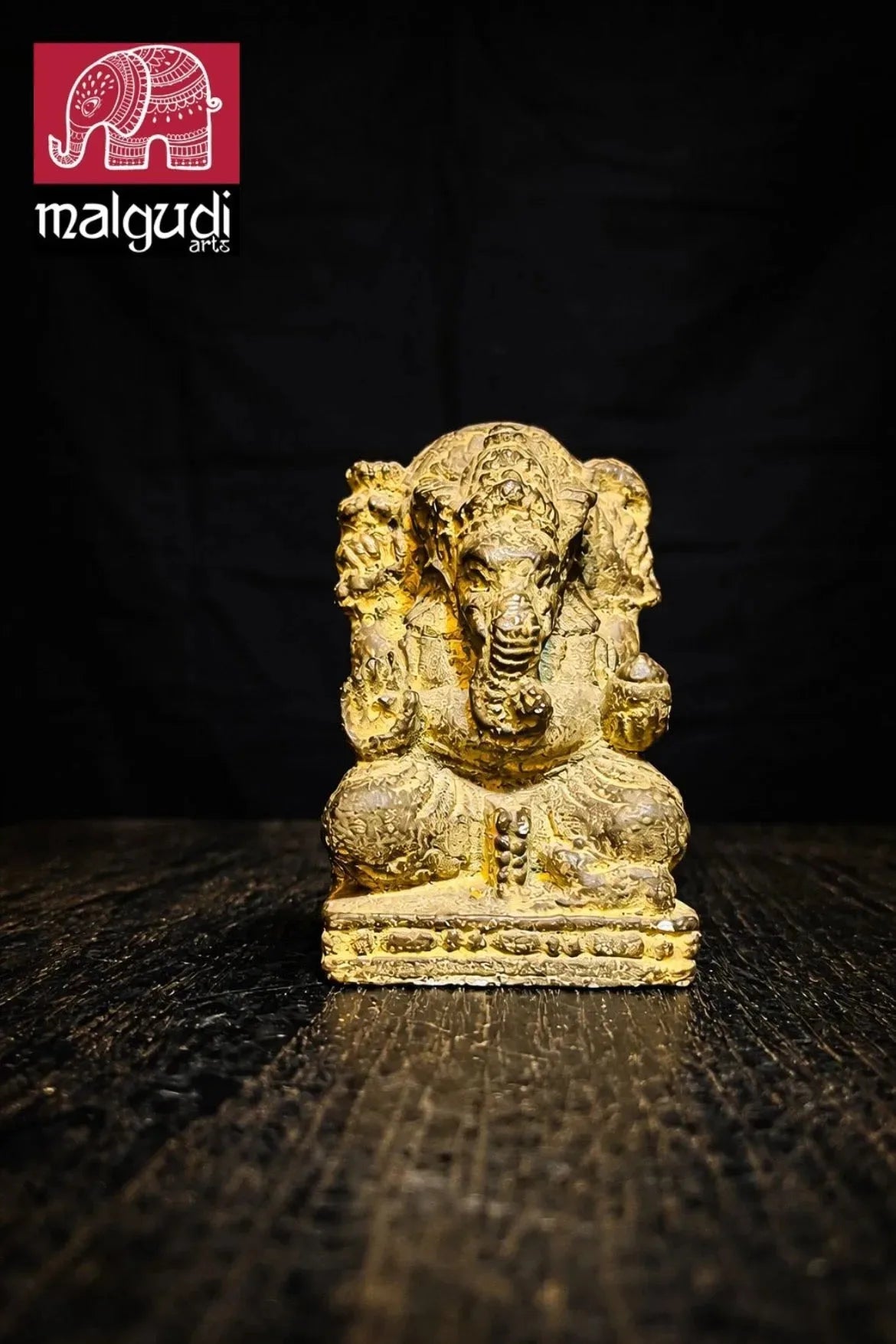 Antique Bronze Ganesha Idol by MalgudiArts
