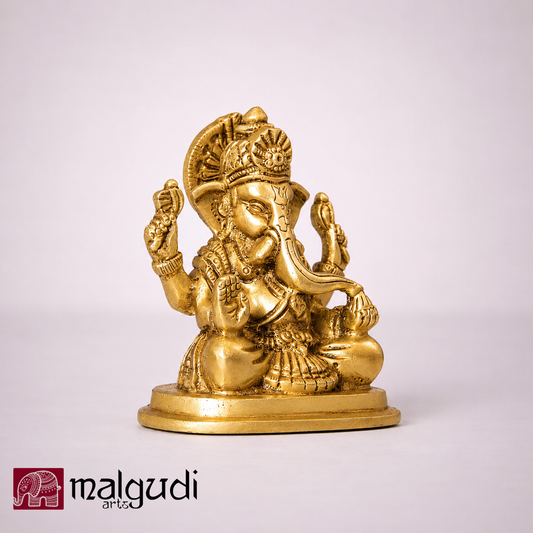 Brass Ganesha murti for pooja room and home decors