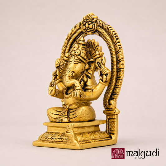 Brass lord ganesha with Arch design