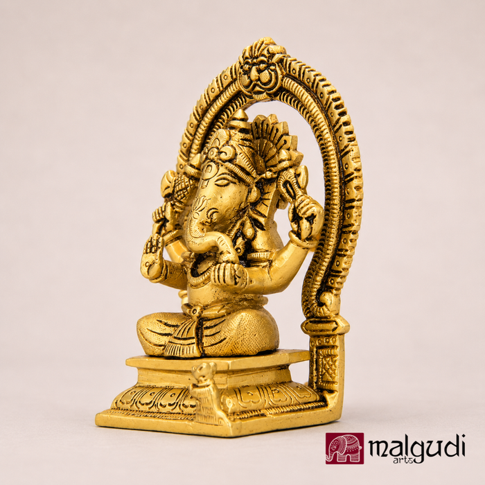 Brass lord ganesha with Arch design