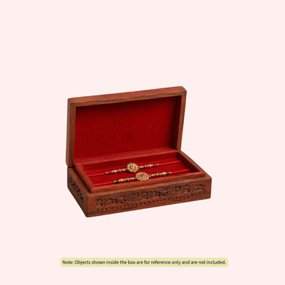 Handcarved Wooden Jewelry Box with Floral Carving & Brass Latch  | Storage organizer | Medium size