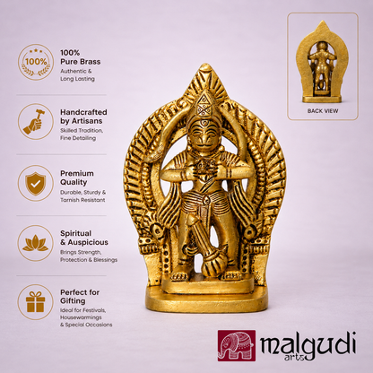 Hanuman Idol from epic Ramayana, brass for pooja and home