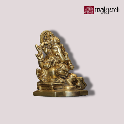 Lord Ganesha, Bras idol, perfect for pooja room and home decors