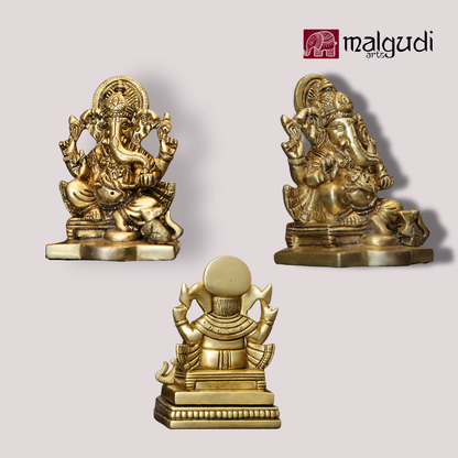 Lord Ganesha, Bras idol, perfect for pooja room and home decors