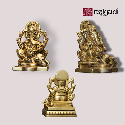 Lord Ganesha, Bras idol, perfect for pooja room and home decors