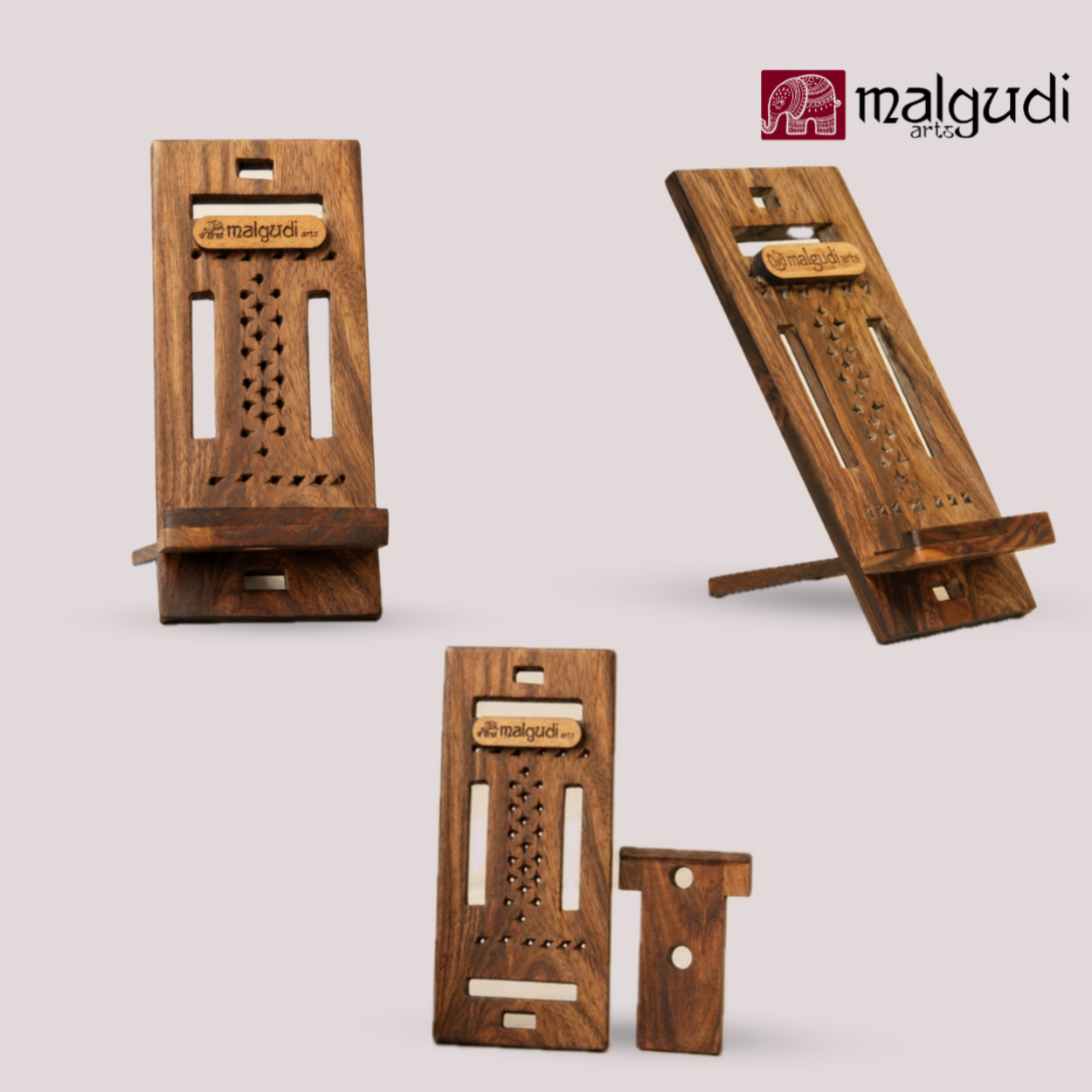 MalgudiArts Wooden Phone Stand, Easy Assemble by MalgudiArts (view 2)