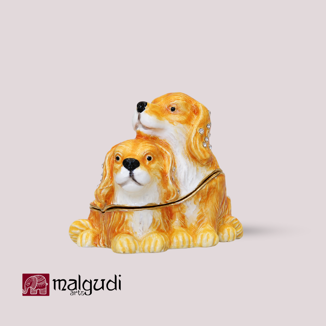 Enamel trinket box of dog, jewelry organizer, perfect surprise gift