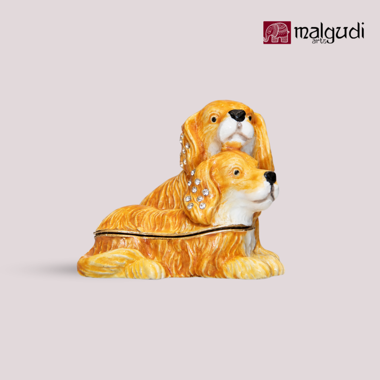 Enamel trinket box of dog, jewelry organizer, perfect surprise gift
