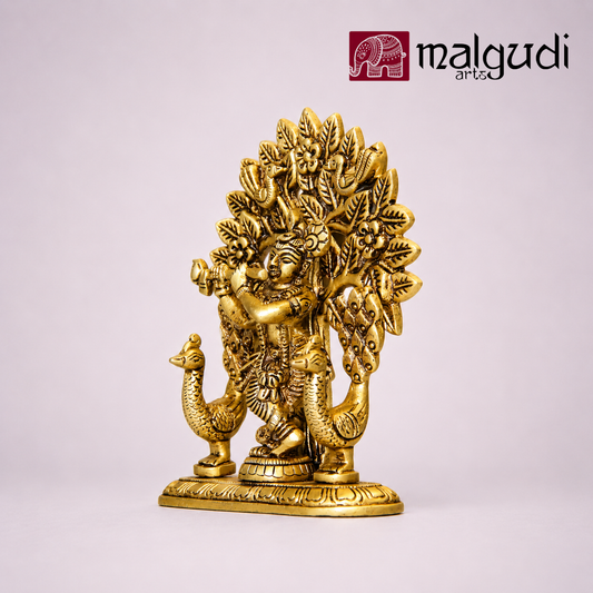Bala Krishna Brass Idol for Pooja and Home by MalgudiArts (view 2)