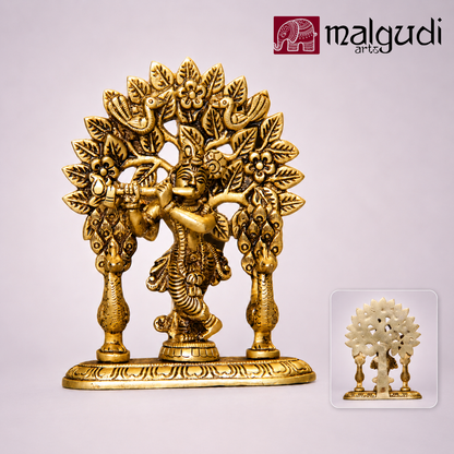 Lord bala Krishna brass idol, for pooja and home decors