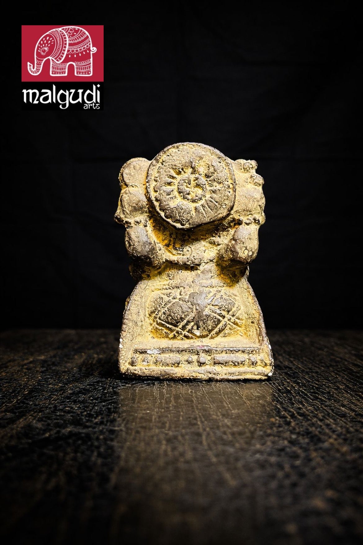 Antique Bronze Ganesha Idol by MalgudiArts (view 2)