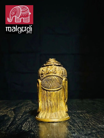 Brass Hanuman Face Antique Wall Sculpture by MalgudiArts (view 4)