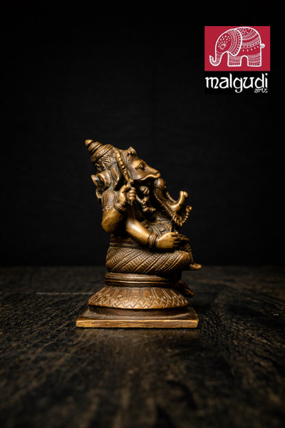 Antique Bronze Lakshmi Ganesha